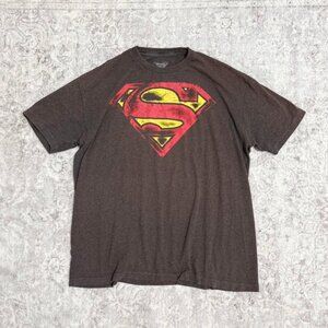 faded Superman logo tshirt funny graphic tee shirt